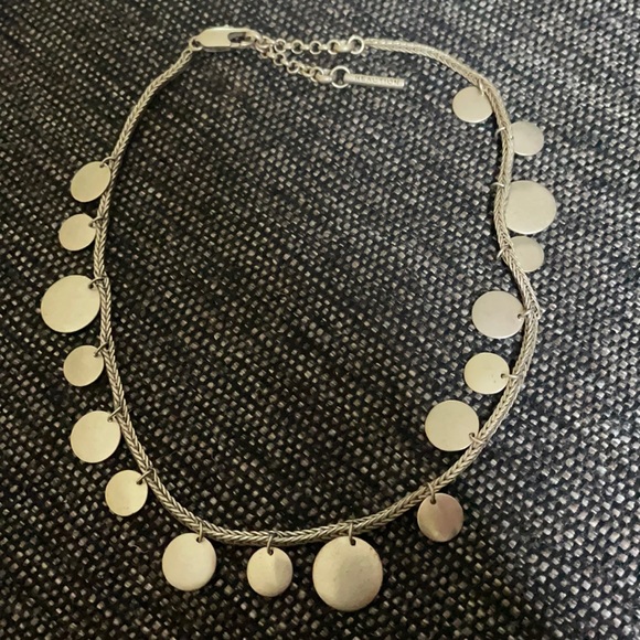 Kenneth Cole  Brushed gold necklace w/disc charms - Picture 1 of 4